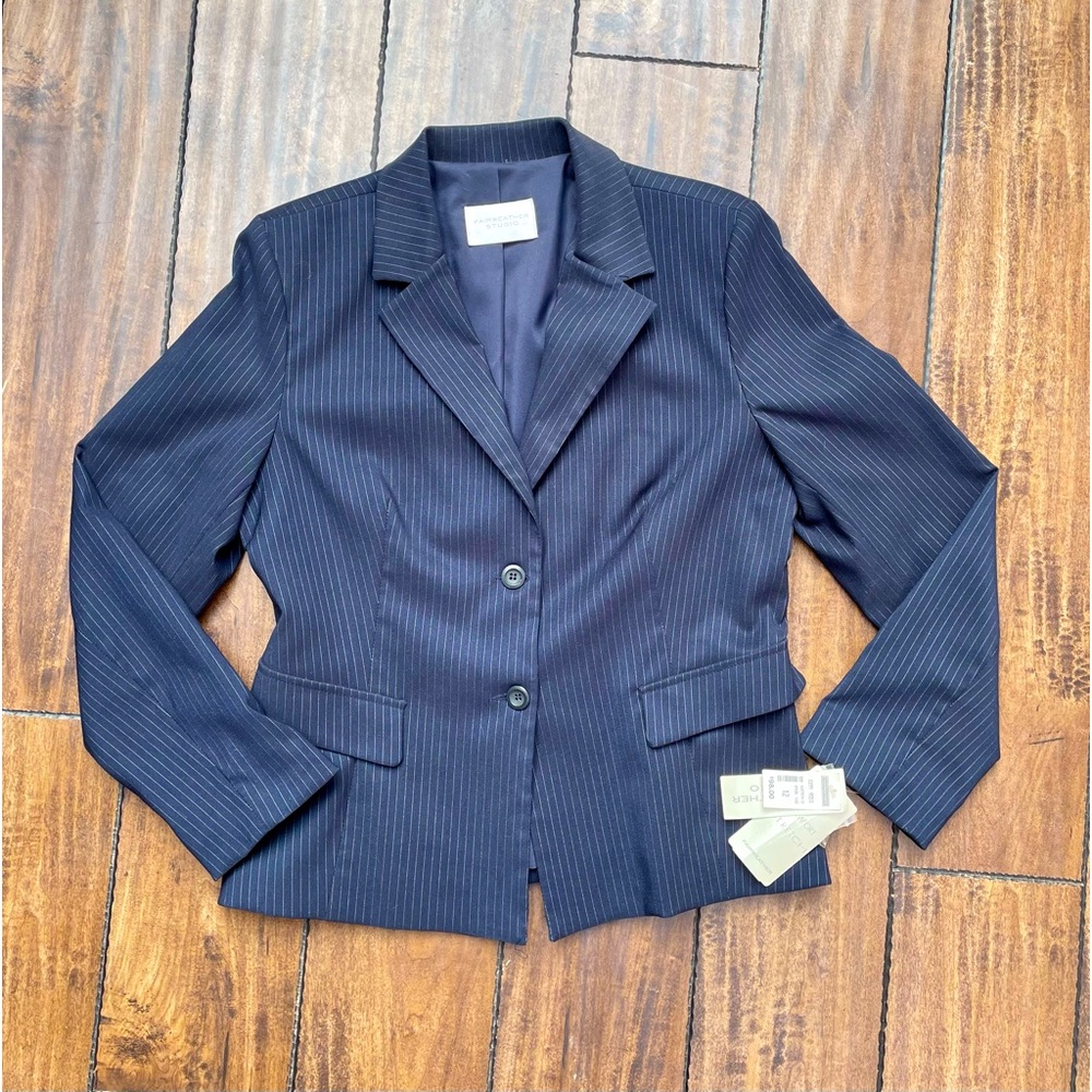 Fairweather Studio Navy Pinstripe Blazer